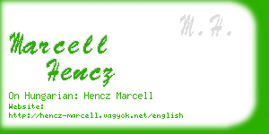 marcell hencz business card